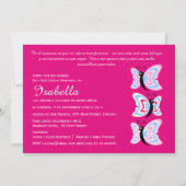 Tweetalige 2-zijdige Quinceañera Butterfly Verjaar Kaart (Achterkant)