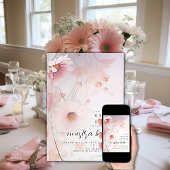 Tweetalige Blush Roze Daisy / rubor rosa margarita Kaart