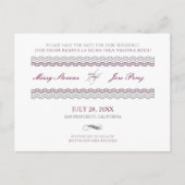 Tweetalige bruiloft Save the Date Briefkaart (Voorkant)