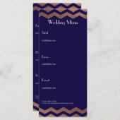 Tweetalige Chic Roos Gold Wedding Menu (Voorkant / Achterkant)