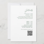 Tweetalige Chinese roze witte bloemen bruiloft Kaart (Achterkant)