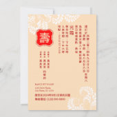 Tweetalige Chinese Uitnodiging voor een lange leve (Achterkant)