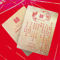 Tweetalige Draak-Fenix Chinese Trouwdag