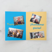 Tweetalige Engels / Spaans gevouwen Bedankt! groet Kaart (Binnen)