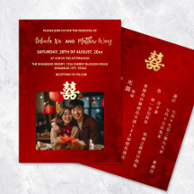 TWEETALIGE Foto Rood Goud Chinese Huwelijk