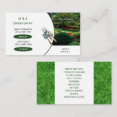 tweetalige gazon service business visitekaartje (Voorkant / Achterkant)