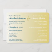 Tweetalige Gold Ombre bruiloft uitnodiging (Voorkant)