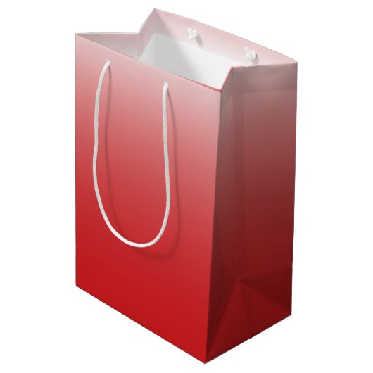 Tweetalige gradiëntombre fiery red medium cadeauzakje (Achterkant Gekanteld)