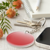 Tweetalige gradiëntombre fiery red sleutelhanger (Voorkant Rechts)