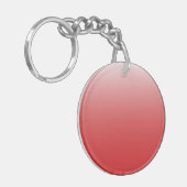 Tweetalige gradiëntombre fiery red sleutelhanger (Voorkant Links)