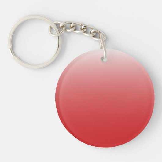 Tweetalige gradiëntombre fiery red sleutelhanger (Voorkant)