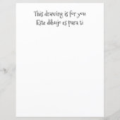 Tweetalige groene bewerkbare brief aan Santa Spani (Achterkant)