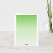 Tweetalige groene Ombre Trouwfoto Dankkaart Bedankkaart (Achterkant)