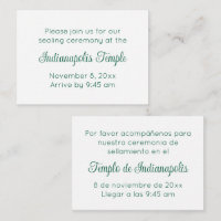 Tweetalige groene script tempel verzegeling uitnod