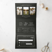 Tweetalige huwelijksuitnodiging - schoolbordfoto's