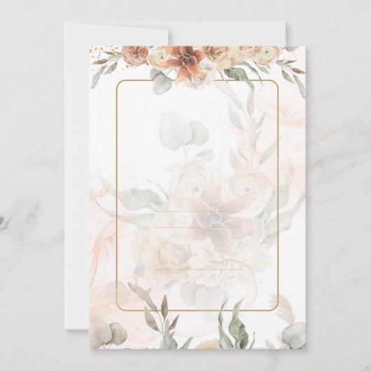 Tweetalige Invitación de Boda Boho Sjabloon Kaart (Voorkant)