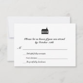 Tweetalige klassieke kapel bruiloft RSVP (Voorkant)