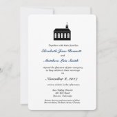 Tweetalige klassieke kapel bruiloft uitnodiging (Voorkant)