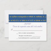 Tweetalige Love Languages Wedding Invitation RSVP (Achterkant)