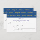 Tweetalige Love Languages Wedding Invitation RSVP (Voorkant / Achterkant)