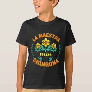Tweetalige Meester Terug naar School Spaanse Leraa T-shirt