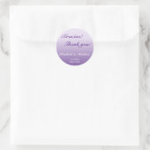 Tweetalige Paarse Ombre bruiloft Dank u Sticker (Tas)