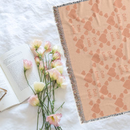 Tweetalige Peach Fuzz Schattige Linda Spaans Deken