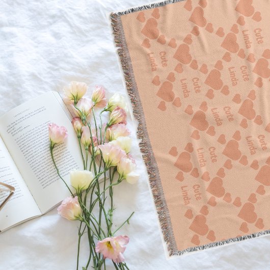 Tweetalige Peach Fuzz Schattige Linda Spaans Deken