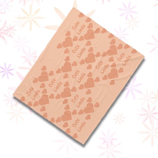 Tweetalige Peach Fuzz Schattige Linda Spaans Fleece Deken