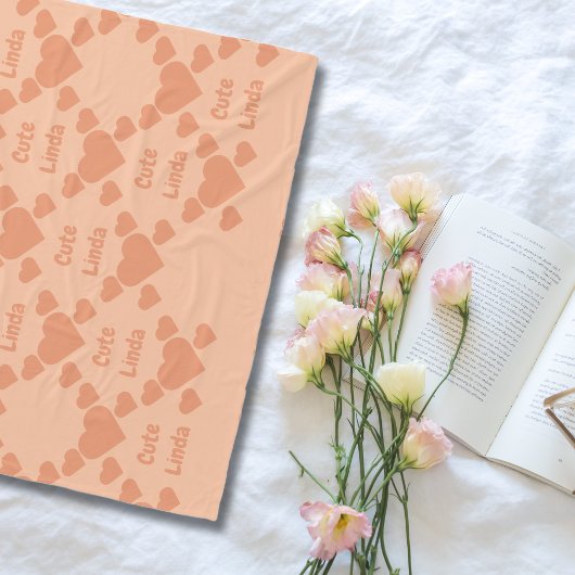 Tweetalige Peach Fuzz Schattige Linda Spaans Fleece Deken