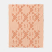 Tweetalige Peach Fuzz Schattige Linda Spaans Fleece Deken (Voorkant)