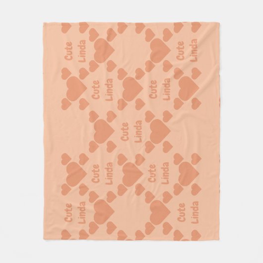 Tweetalige Peach Fuzz Schattige Linda Spaans Fleece Deken (Voorkant)