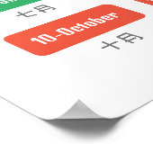 Tweetalige peuterspeelzaal Maanden van het Jaar Po Poster (Hoek)