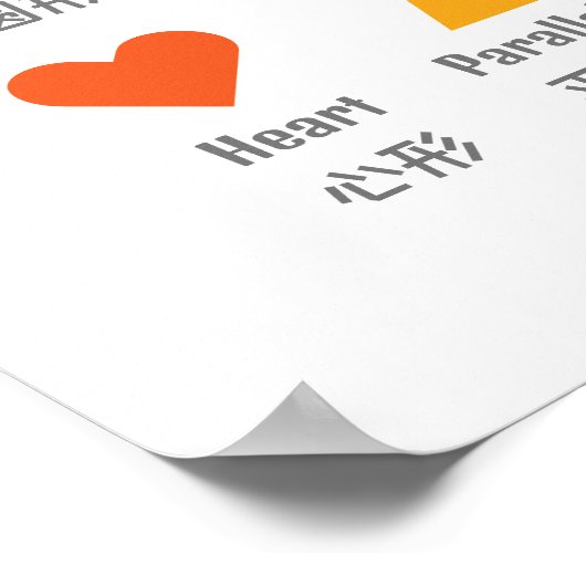 Tweetalige peuterspeelzaal vormen educatieve poste poster (Hoek)