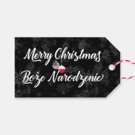 Tweetalige Pools Amerikaans Holiday Gift Labels Cadeaulabel