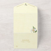 Tweetalige romantische tonen Cala Lily Mexicaanse All In One Uitnodiging (Buitenkant)