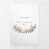 Tweetalige Spaans-Engelse doop Bautizo Drieluik Uitnodiging (Cover)