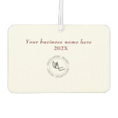 Tweetalige Spaanse Kersttekst Bourgondische vogels Luchtverfrisser (Achterkant)