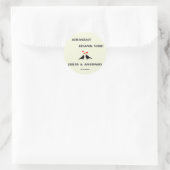 Tweetalige Tortelduifjes bruiloft dank u Sticker (Tas)