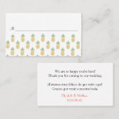 Tweetalige Tropical Place Card (100) Plaatskaartje (Voorkant / Achterkant)