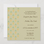 Tweetalige Tropische bruiloft Uitnodiging Plein (Achterkant)