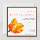 Tweetalige Tulp Huwelijksuitnodiging Plein Kaart (Achterkant)