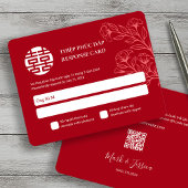 Tweetalige Vietnamese Engels rode bruiloft RSVP