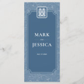 Tweetalige Vietnamese grijsachtig blauw lied mijn  Menu (Achterkant)