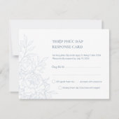 Tweetalige Vietnamese pioen Dusty Blue RSVP (Voorkant)