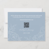 Tweetalige Vietnamese pioen Dusty Blue RSVP (Achterkant)