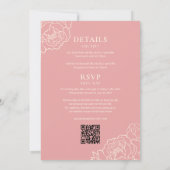 Tweetalige Vietnamese pioen lied mijn bruiloft Kaart (Achterkant)