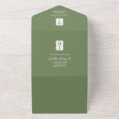 Tweetalige Vietnamese Ranunculus Traditioneel All In One Uitnodiging (Buitenkant)