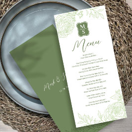 Tweetalige Vietnamese Ranunculus Wedding Menu