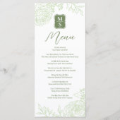 Tweetalige Vietnamese Ranunculus Wedding Menu (Voorkant)